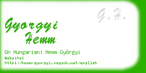 gyorgyi hemm business card